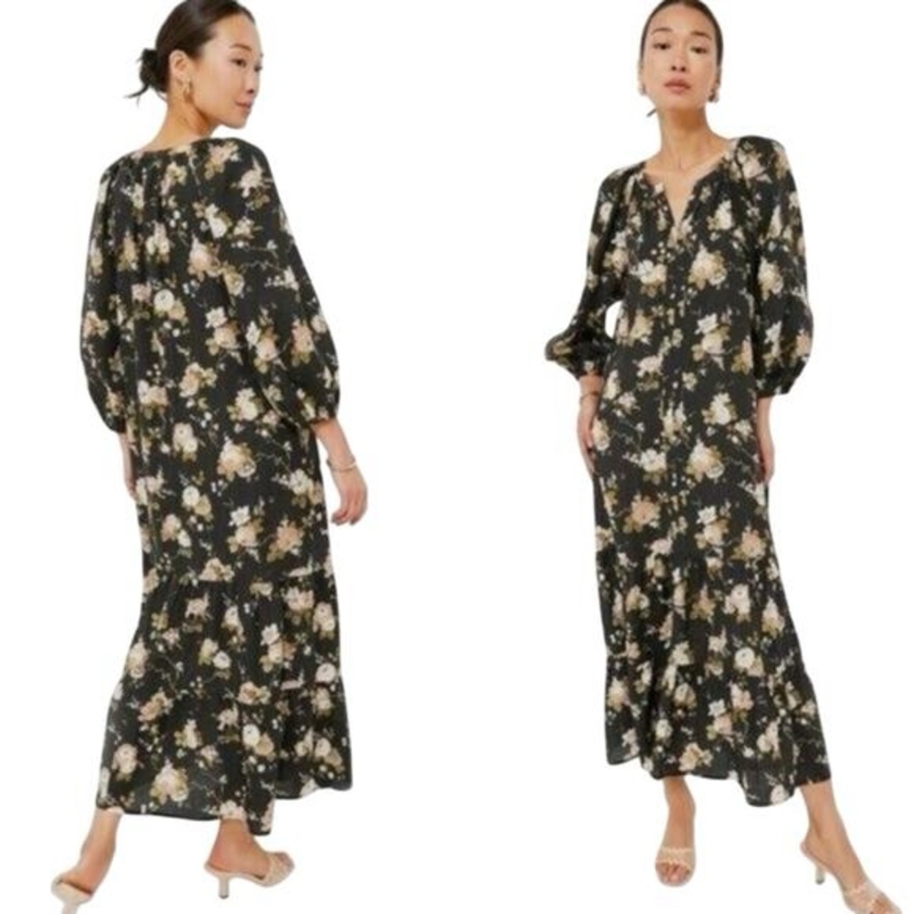 NWT Tuckernuck Midnight Garden Lyles
Long Midi Dress Tencel Linen Size Large